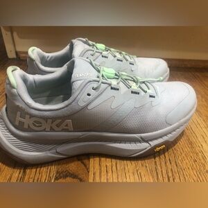 HOKA Light Gray/Mint Green Sneakers Sz 7.5